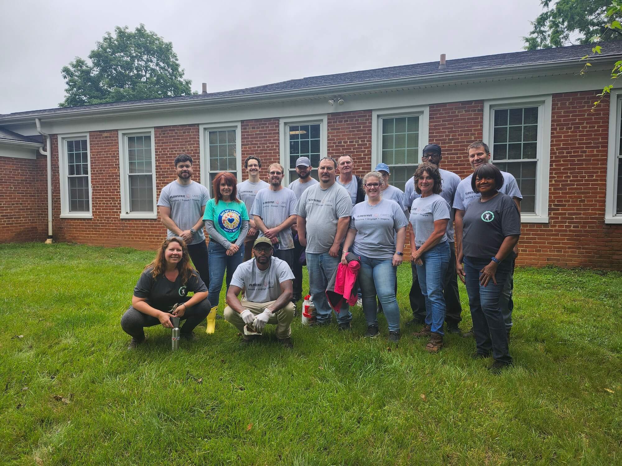 Wall staff volunteering at the United Way Day of Caring in Lynchburg